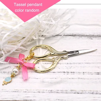 

Small Scissors Carved Vintage Nail Art Cut Craft Manicure Tool Durable With Pendants MP789