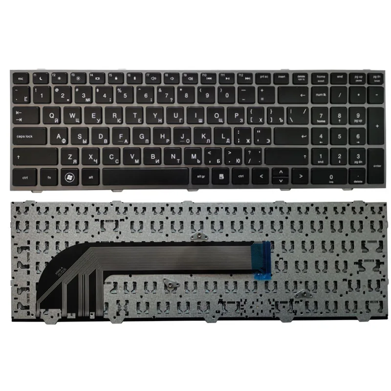 New Russian Laptop keyboard For HP probook 4540 4540S 4545 4545S 4740 4740S with silver gray frame | Компьютеры и офис
