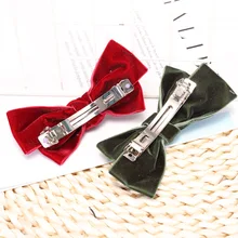 Модные новые бархатные заколки для волос с бантиком, модные заколки для волос с бантиком для женщин и девочек, аксессуары для волос, милые заколки для волос с бантиком