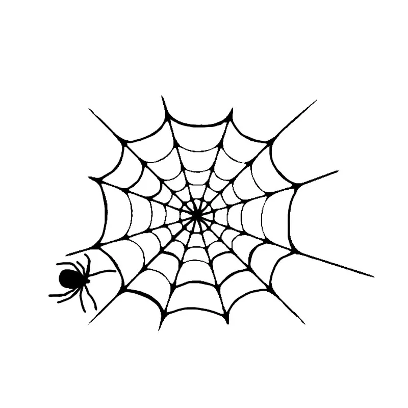 

JuYouHui Exterior Accessories Decal Beautiful Halloween Spider Web Car Sticker Decals Waterproof Sunscreen KK Decorative