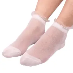 Модные счастливые носки женские летние женские прозрачные шелковистые блестящие короткие носки по щиколотку грейппидж sokken Y912