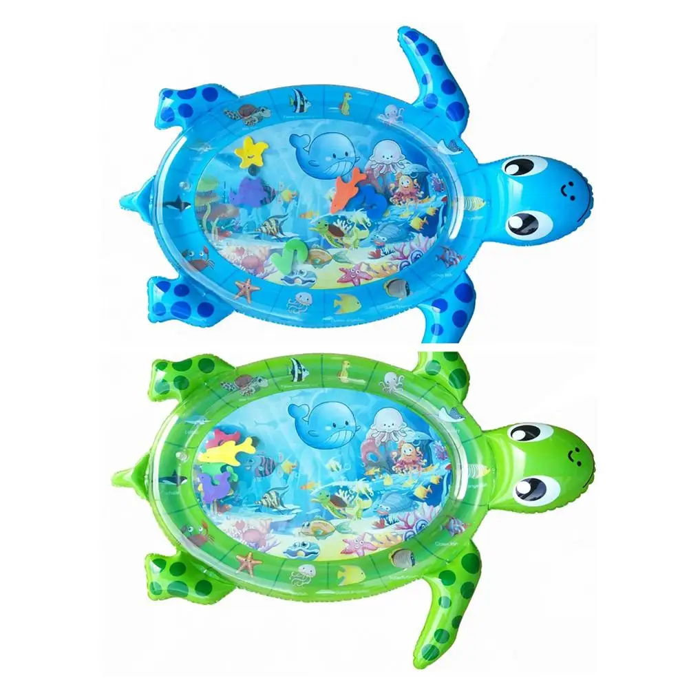 

NEW Inflatable Baby Kids Water Mat Environment friendly PVC Turtles Pattern Pad Splash Pad Water Filled Cushion Fun Activity