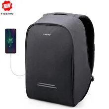 Tigernu Aнти вор Твердая скорлупа Дизайн Мужчины 15.6 дюймов Ноутбук Рюкзак USB Зарядка Женщины Рюкзак Школьные Сумки для подростков Случайный Ноутбук мешок