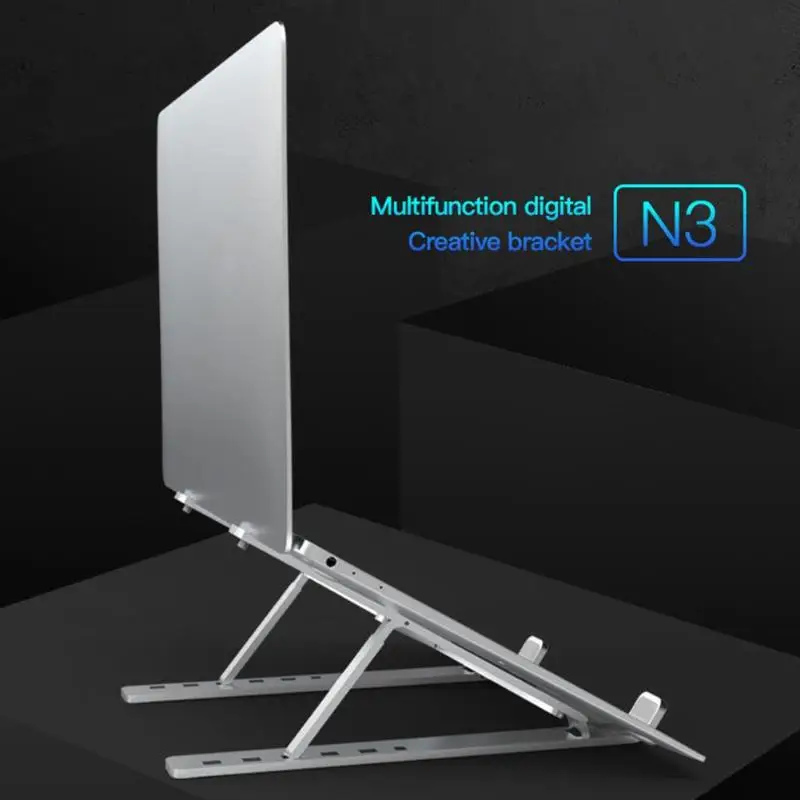 Suporte do Portátil de Alumínio Titular com Presente Envoltório para Macbook Alturas Dobrável Portátil Notebook 6 Pro 26 dobrável portátil titular com presente envoltório para