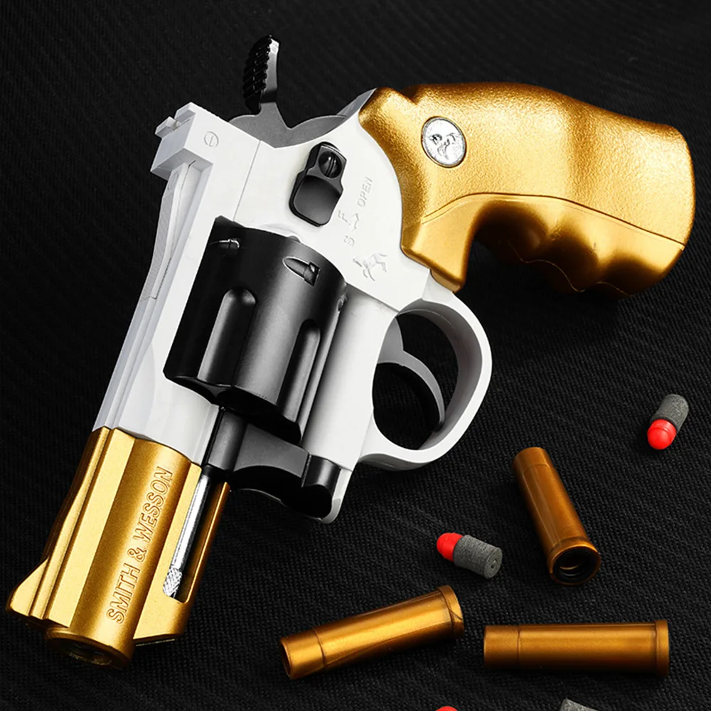 Revolver Airsoft Pistol Paintball Soft Bullet Gun Simulation Model Toy Boy Weapons War Traumat Fake Gift Bb | Игрушки и хобби