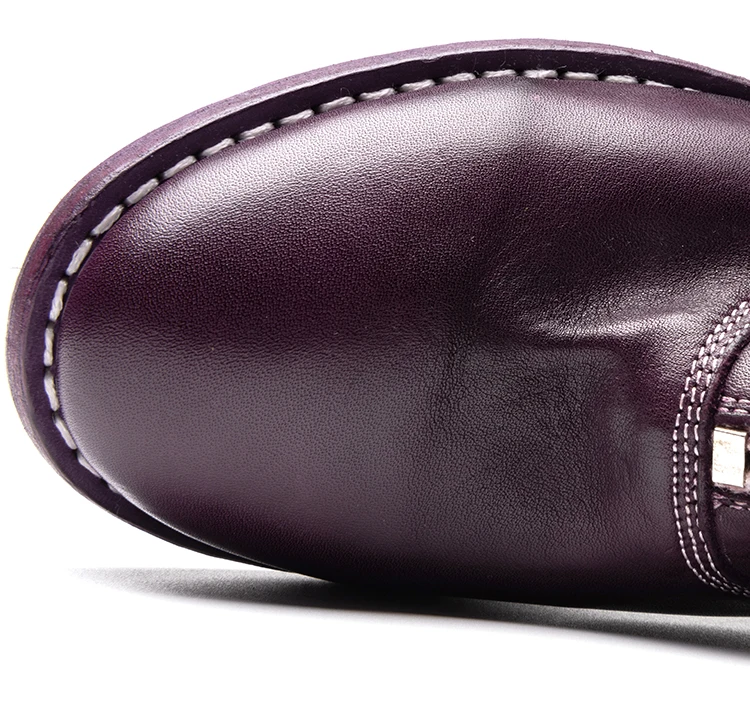 Manucult/женские ботинки до середины голени; goodyear; обувь ручной работы; без клея; для стирки; из натуральной конской кожи; на молнии спереди; женские ботинки
