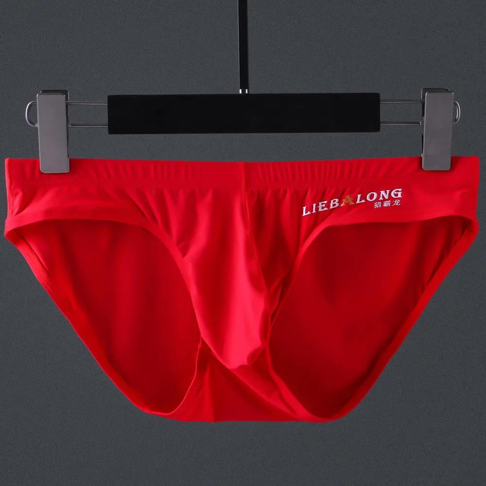 Sexy Underwear Men Briefs Shorts Ice Silk Seamless Underpants Bulge Pouch Male Panties Ultra-thin Men's Briefs Slip Homme