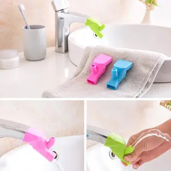 

1pc Silicone Faucet Drinking Fountain Cartoon Cute Hand Wash Splash-proof Sink Diversion Sink Faucet Splash-proof Head