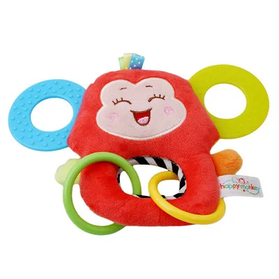 Мягкие погремушки для новорожденных животных, Висячие колокольчики, плюшевые игрушки Bebe, фантастические сказочные безупречные - Цвет: Monkey