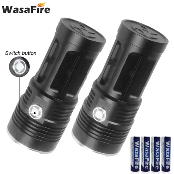 

Wasafire Powerful 6*XM-L T6 Led Torch Tactical Lantern Waterproof 3-mode Flashlight Hunting Light with 18650 Battery for Camping