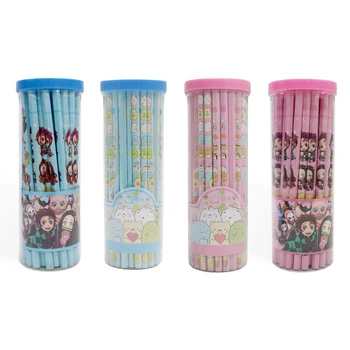 

50Pcs Anime Demon Slayer Kimetsu No Yaiba Kamado Tanjirou Nezuko HB Standard Wooden Pencil Sketch Drawing Pencils Stationery