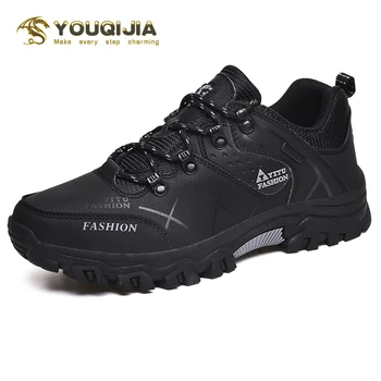 

Winter Snow Boots Men Warm Plus Cashmere Waterproof Leather Sneakers Outdoor Hiking Mountaineering Work Wear-resistant Non-slip