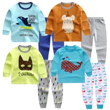 Luna Blanco/От 6 месяцев до 4 лет комплекты одежды из 2 предметов для маленьких мальчиков детские комплекты нижнего белья с длинными рукавами для мальчиков Одежда для маленьких мальчиков из 2 предметов
