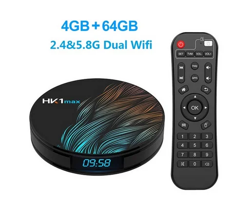 64GB HK1 Max Smart tv Box Android 9,0 4 Гб 128 Гб 64 Гб 32 Гб Rockchip 4K Wifi Netflix телеприставка медиаплеер 2Гб 16 ГБ Android 9 ТВ приставка - Цвет: 64GB