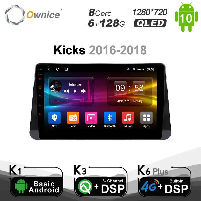 Автомобильный DVD-плеер Ownice на Android 10 0 с GPS ДЛЯ NISSAN Kicks 2016 2017 2018 мультимедийный
