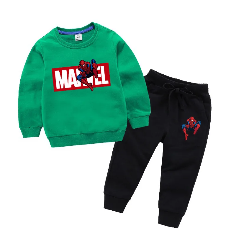 1-10Y Baby Boys Spiderman Clothing Set Sport Suit Children Fashion Child Spider Man Costume Kids Sweatshirts Tracksuit Clothes - Цвет: color 4