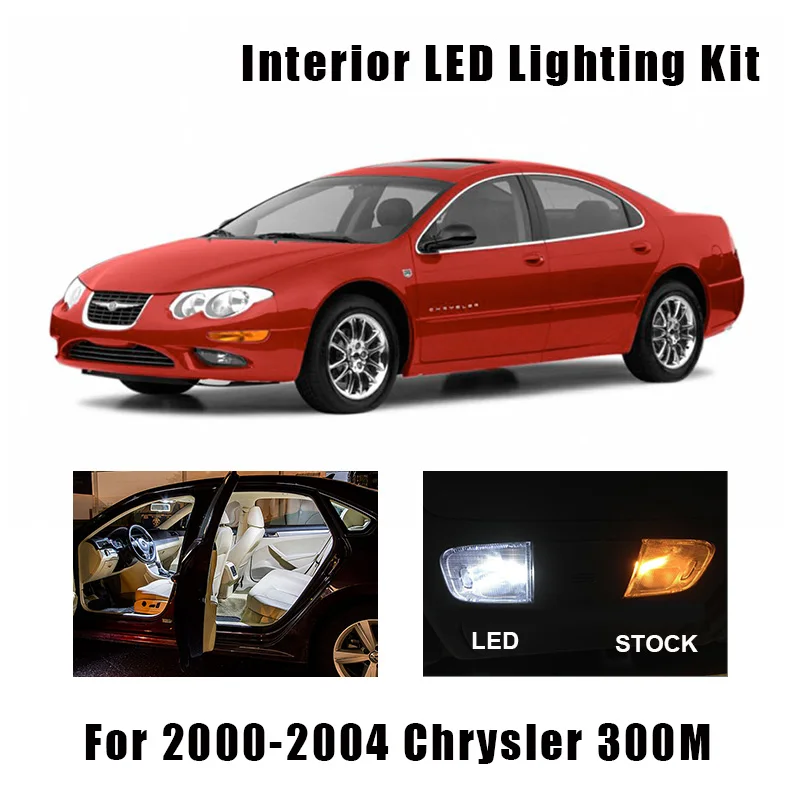 16 лампочек белый Canbus внутренний светодиодный светильник для чтения автомобиля комплект подходит для 2000 2001 2002 2003 2004 Chrysler 300 м грузовая дверь номерная лампа