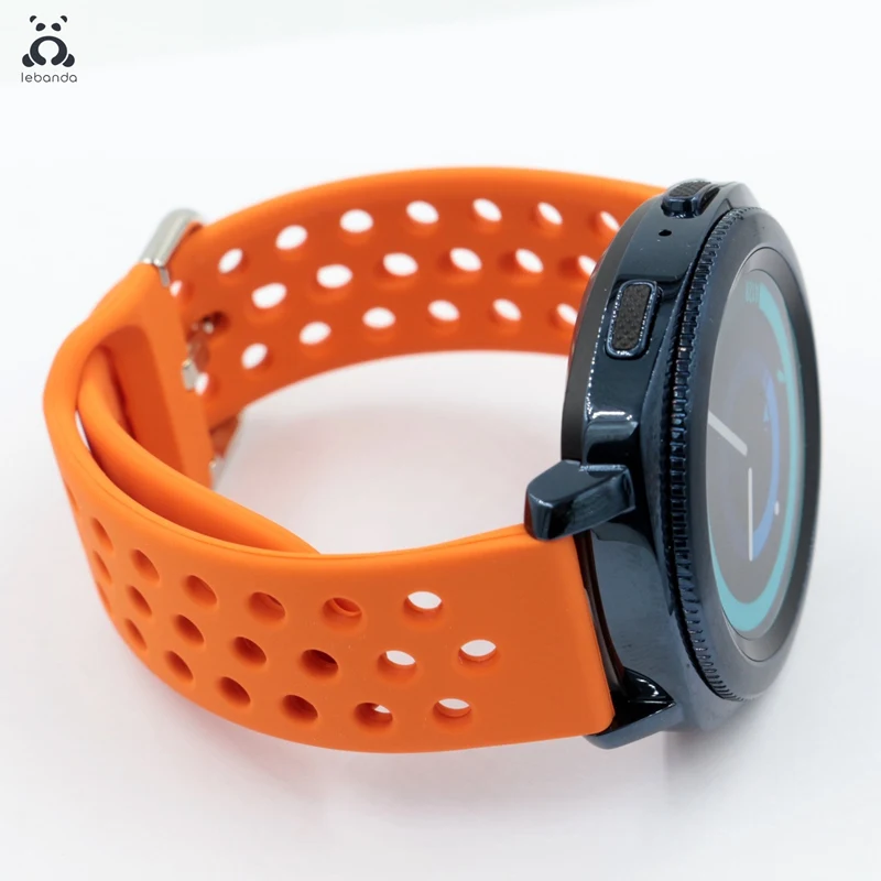 Lebanda спортивный ремешок для смарт-часов Galaxy Watch Active/42/46 мм, ремешок для HUAWEI GT силиконовый ремешок из мягкой дышащей ткани замена 20 мм/22 мм