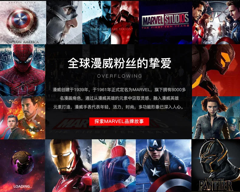 Disney серия Marvel электронные часы водонепроницаемые мужские спортивные часы для плавания 10 бар мужские подарки пластиковая пряжка Спорт