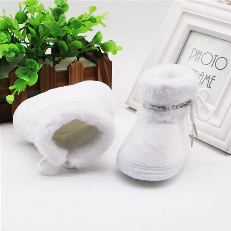 baby girl shoes Infant Newborn Baby Girls Cashmere Plush Winter Boots Bandage Warm Shoes baby schoenen #3S23 (7)