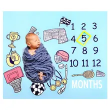 Новое Детское полотно для фотографического фона одеяло s Love спортивные новорожденные младенцы креативный месяц одеяло для фото