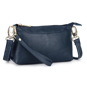 

Women Chain Shoulder Messenger Bag Cow Leather Make up Travel Handbag Cross Body Big Wallet High Quality 2020 New Arrival