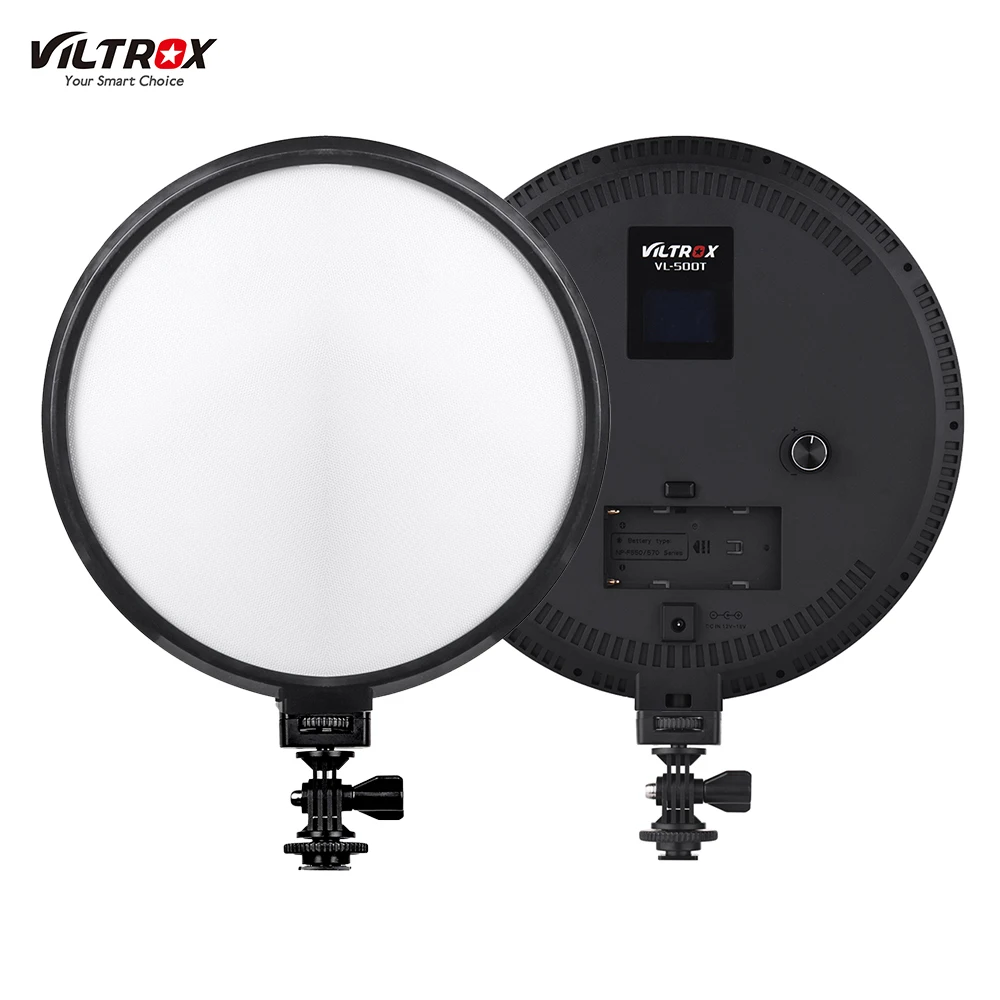 Viltrox VL-500T 9 дюймов круговой СВЕТОДИОДНЫЙ светильник 3300 K-5600 K CRI 95+ Макс. Мощность 25 Вт для портретной детской макросъемки - Цвет: Black