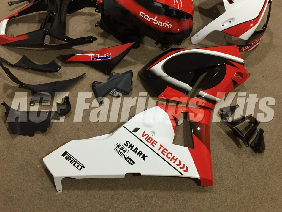 Инъекций ABS Полный комплект обтекателя подходит для Honda CBR600RR 13, 14, 15, 16, 17, F5 2013 Обтекатели Пользовательские красный