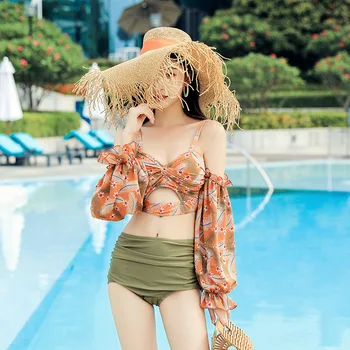 

Bikinis Female 2020 Swimsuit Ladies Beautiful Rashguard For Fitness New Ins Bikini Two Piece Swimwear Women Feeling Size Beach