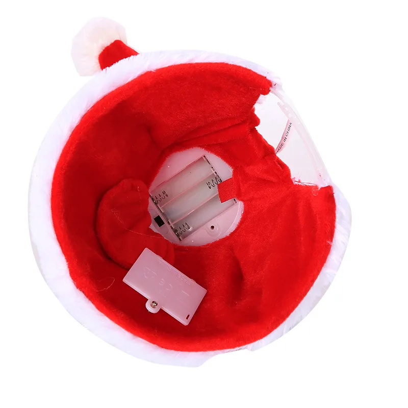 Новая электрическая Рождественская шапка забавная плюшевая игрушка в шапке, которая может поить встряхнуть Mive Регулируемая Рождественская шляпа для детей и взрослых