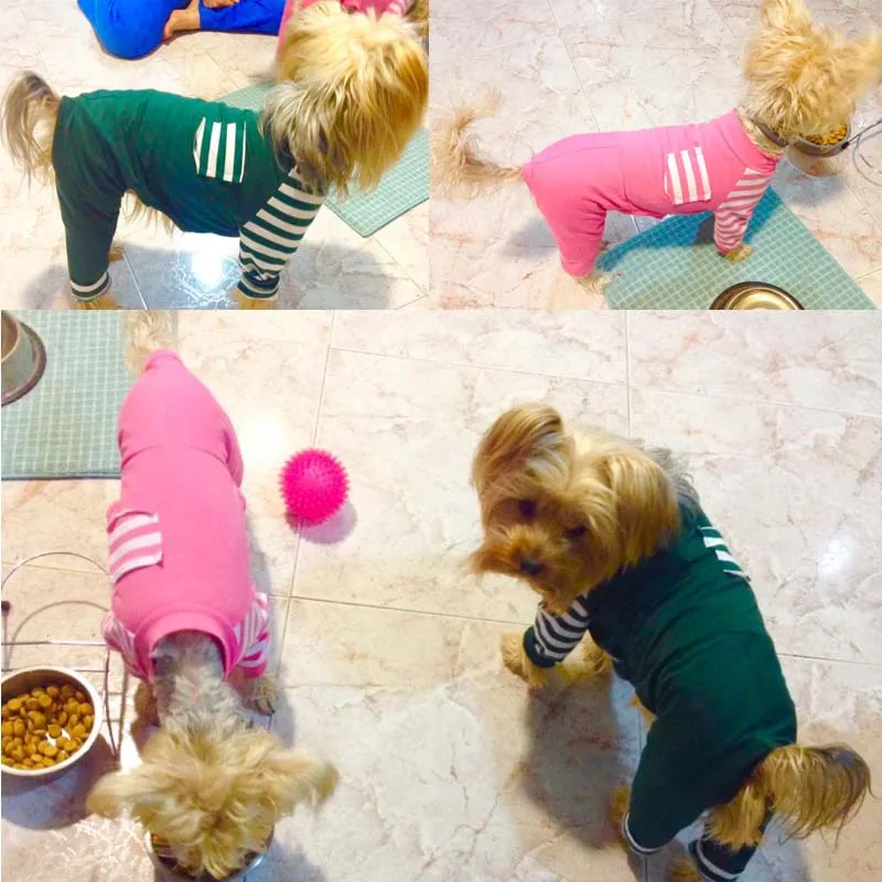 Soft Cotton Pets Dog Costume Pajamas Winter Warmer Pets Doggy Puppy Cat Clothes Pet Jumpsuits Romper Pyjamas Clothing XS-XL 20A