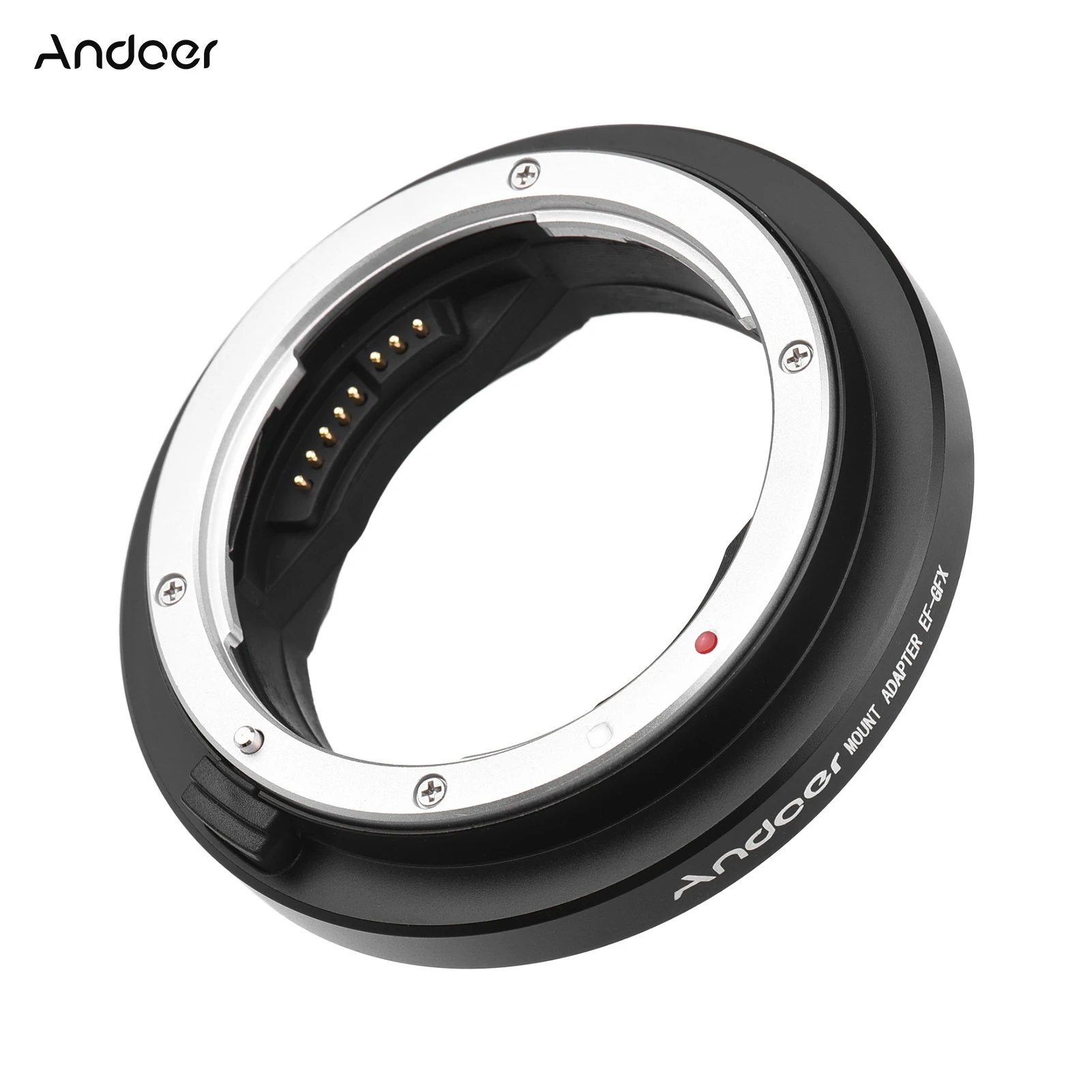 Andoer EF-GFX Camera Lens Adapter Ring AF for Canon EF-mount Lens to FujiFilm GFX-mount MED-format Cameras GFX100 GFX50S GFX50R 1