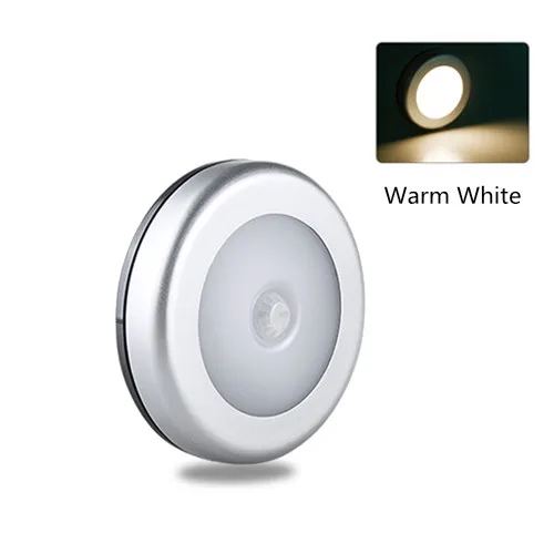 Night Light 6LEDs Sensor PIR Infrared Motion LED Bulb Auto On and Off Closet Battery Power For home Wall Lamp Cabinet Stairs candle night Night Lights