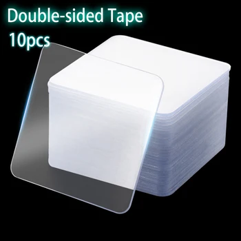 

10pcs Magic Nano Tape Suitable Without Punching For Metal Tile Wood Gel Strong Adhesion Traceless Seamless Double-sided Tape