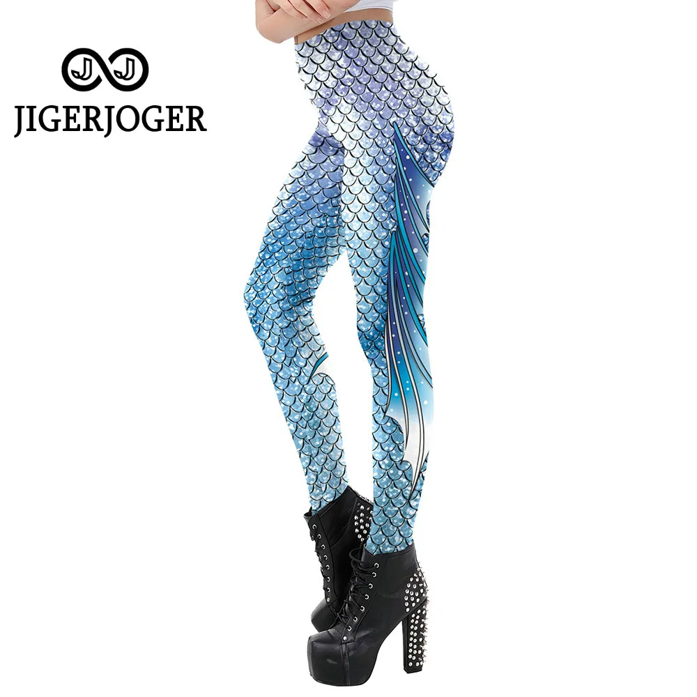 Kid legging Punk Mermaid fish Scale printed Leggings S-XL legging 12 Color 