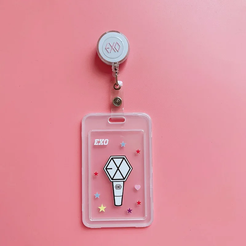 KPOP Bangtan Boys Got7 Seventeen EXO дважды растягивающийся держатель для карт пакет карта души