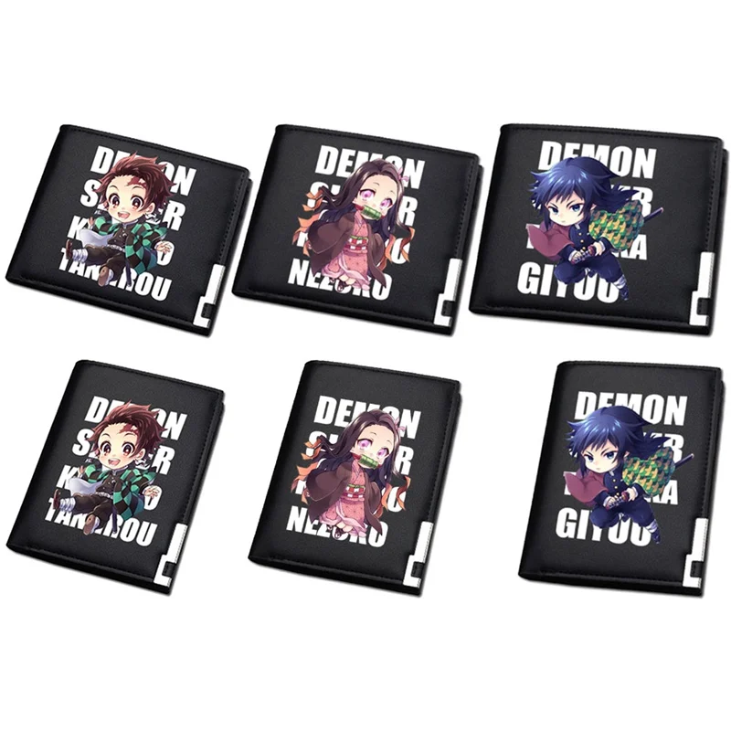 Аниме кошельки Demon Slayer: Kimetsu No Yaiba Kamado Tanjirou кошелек для косплея держатель для карт бумажник на подарок