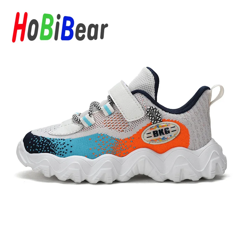 Summer New Gym Shoes For Kids Fashion Big Boy Running Shoes Children Sport Shoes Light Weight FlyWire Student School Trainers
