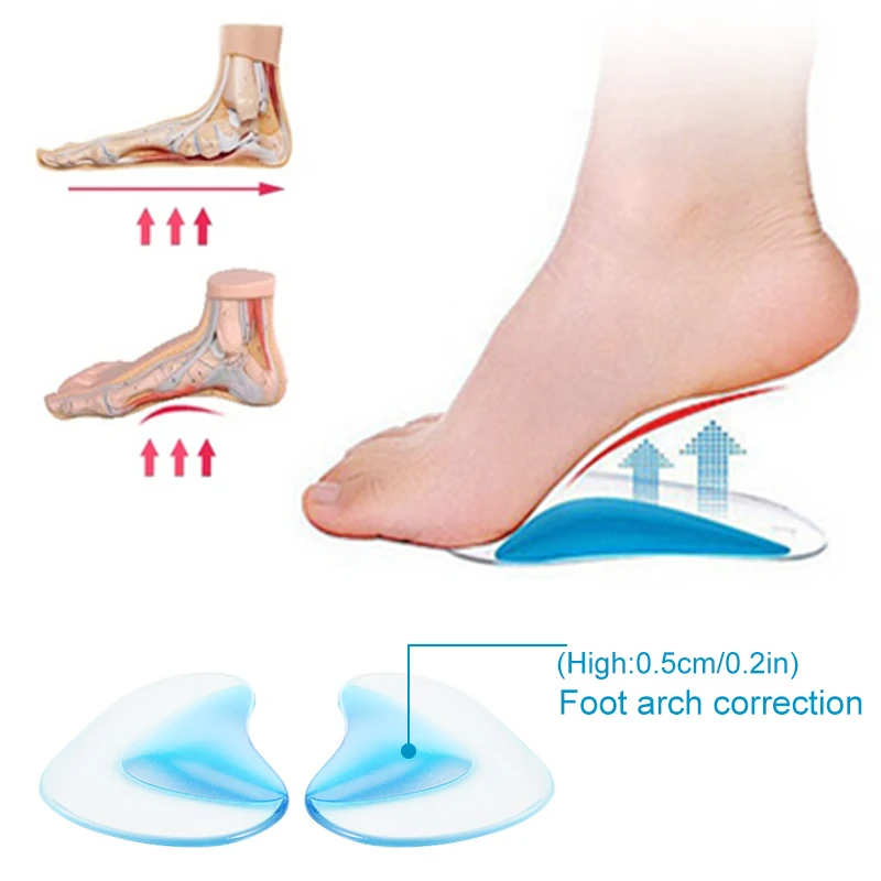 Sunvo Silicone Gel Children Orthotics Insoles for Kids Baby