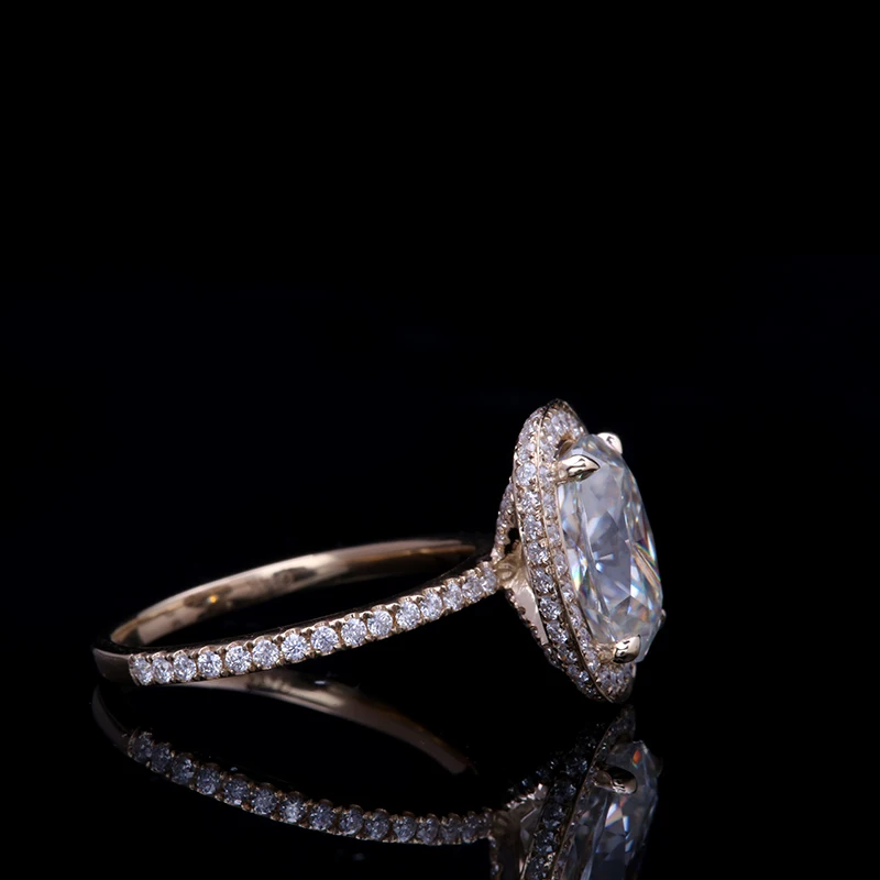 AEAW 0.5ct 1.0ct 1.5ct круглая огранка 14 к белое золото Муассанит кольцо половина полная вечность размеры оригинальные ослепительные женские ювелирные изделия