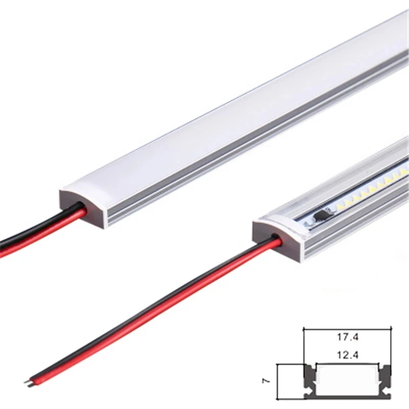 -Led 바, 알루미늄, dc 12v, 1m, 40 인치, LED 캐비닛 바 조명, 100, 72LED, u자형 프로필, Led 하드 라이트 바용, 10-5730 개