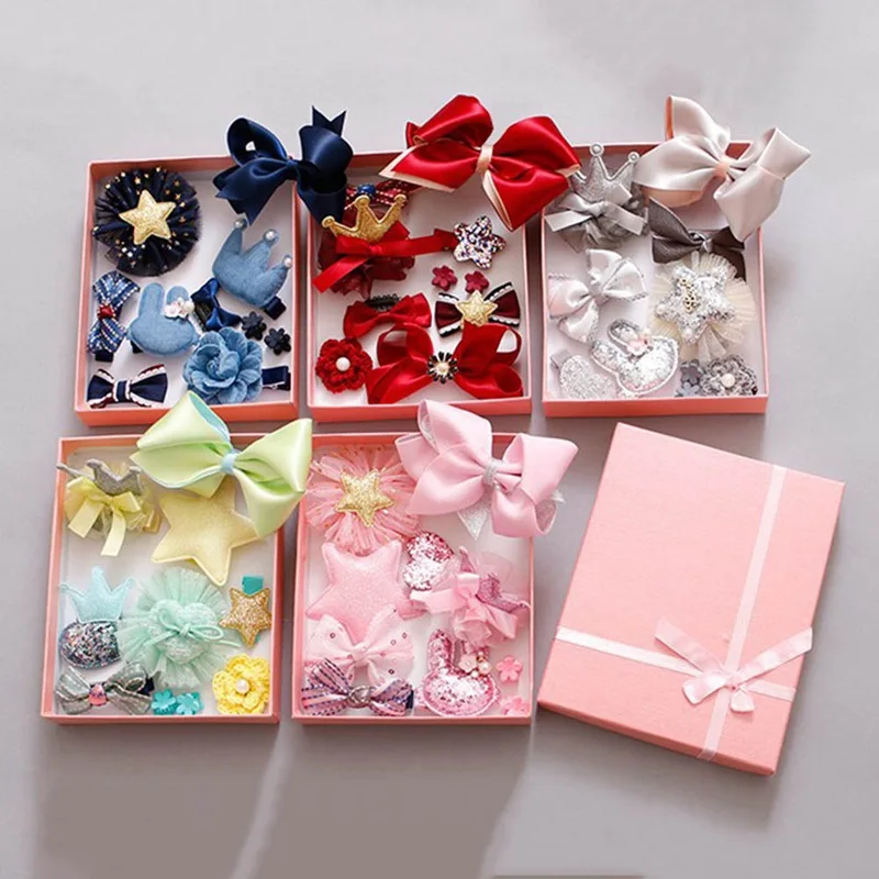 10 PCS Hair Clip Set Cute Crown Bowknot Kind Hairpin Flower Star Girls Hair Accessories Headwear Headband Hairgrip