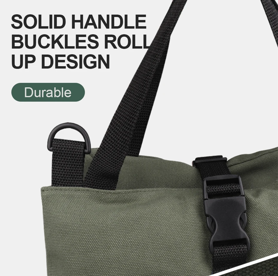 WESSLECO Roll Up Tool Bag Multi-Purpose Tool Pouch Wrench Organizer Small Shoulder Tool Bag Hanging Zipper Carrier Tote small tool chest