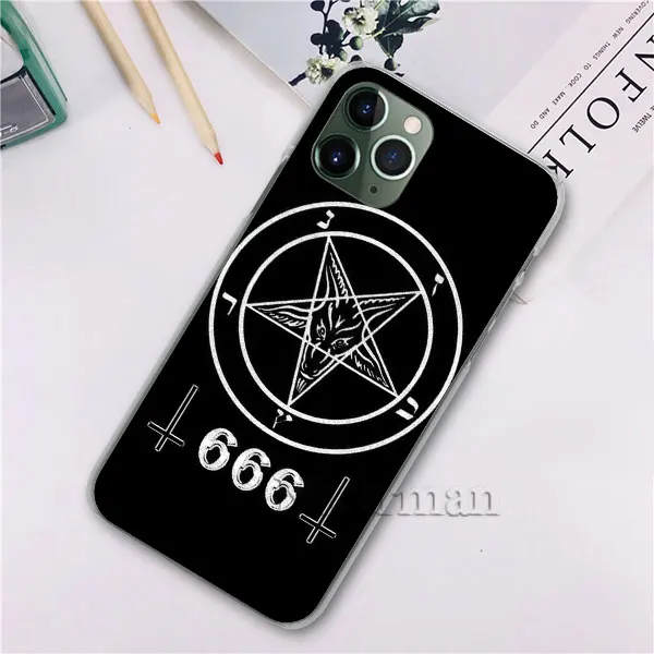 H14 Чехол для телефона Pentagram 666 Demonic Satanic для Apple iPhone X XR XS 11 Pro Max 7 8 6 6s Plus 5 5S, Жесткий Чехол - Color: H14