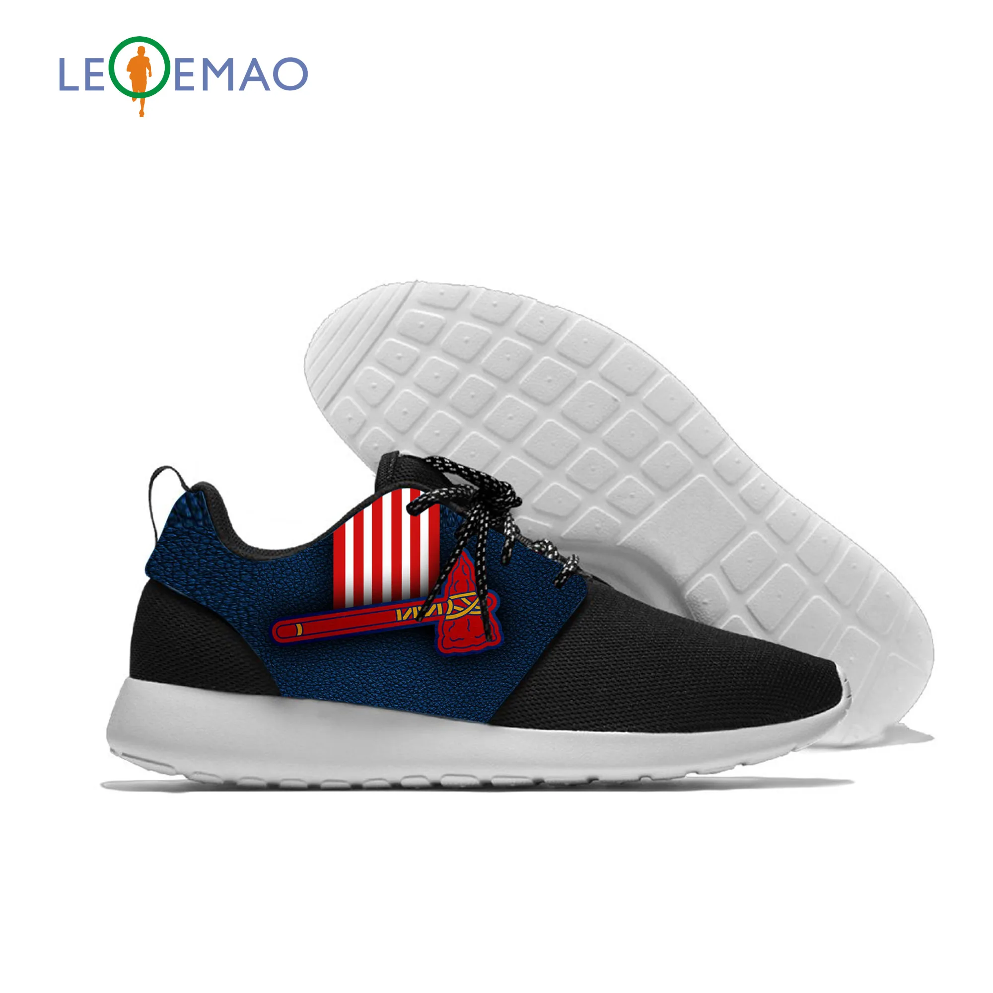 Mens Women Athletic Shoes For Custom Braves Logo Outdoor Lawn EVA Sport To Atlanta Baseball Fans | Спорт и развлечения