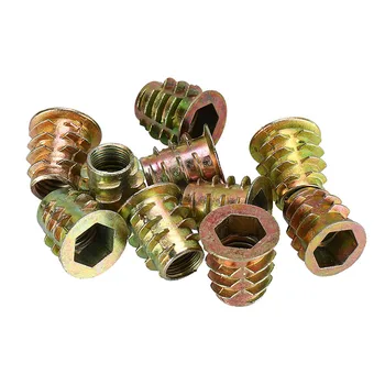 

M6 ~ M10 Threaded Hex Drive Insert Zinc Alloy Die Casting Screws Insert Nuts