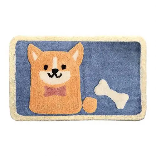 Corgi Dog45 65cm Горячая Распродажа, Противоскользящий коврик для входной двери с мультяшной собакой, впитывающий воду, Домашний напольный коврик ванной, мягкий плюшевый коврик - Цвет: Corgi Dog45 65cm