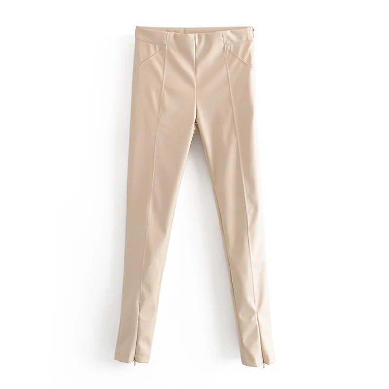 RR-PU-Leather-Pants-Women-Fashion-Plush-High-Imitation-Leather-Trousers-Women-Elegant-Solid-Pants-Female (2)