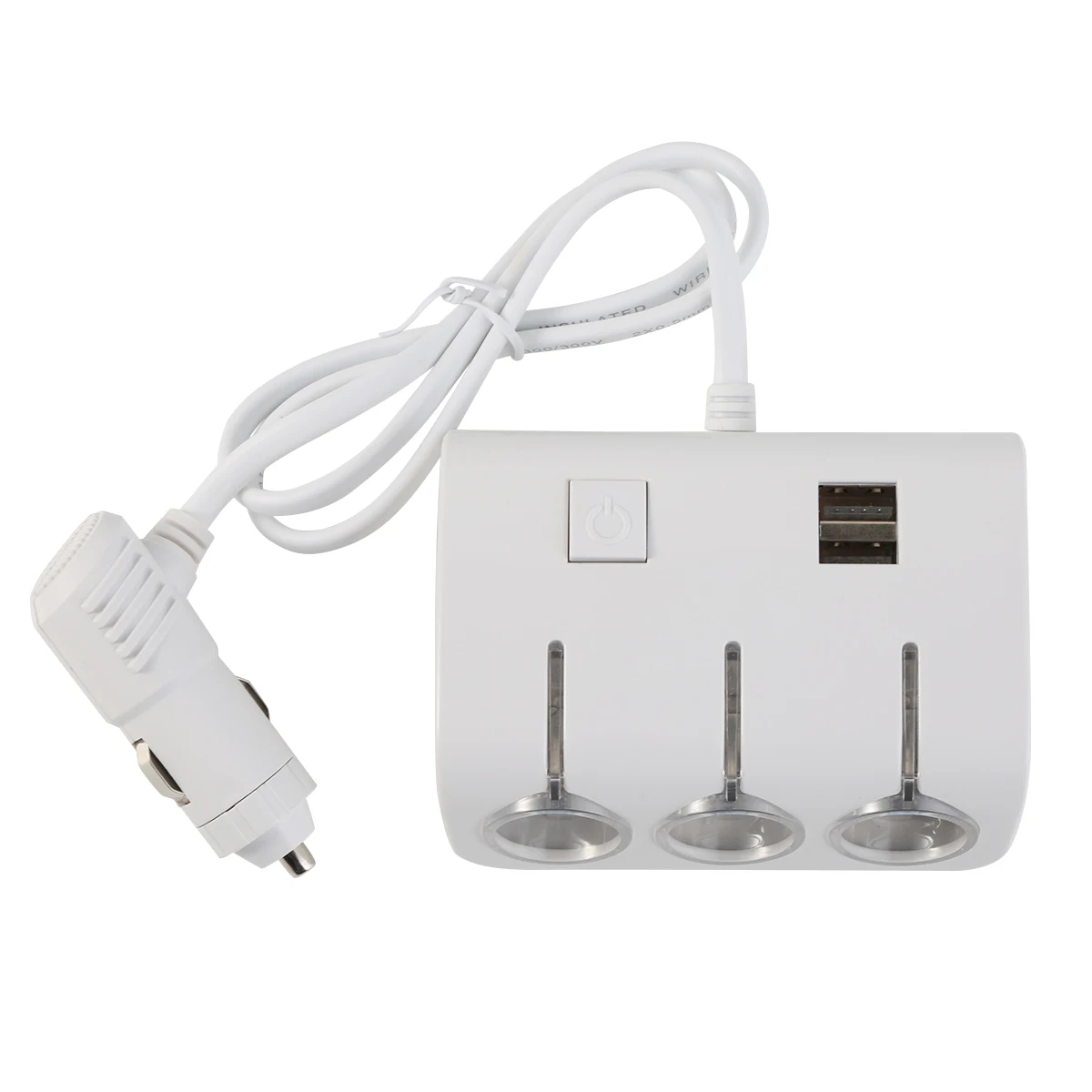 Dual USB Car Charger 3 Way Cigarette Lighter Adapter With Power Control Button 5V Multi Socket Splitter Charger For GPS Phone Dual USB Car Charger 3 Way Cigarette Lighter Adapter With Power Control Button 5V Multi Socket Splitter Charger For GPS Phone