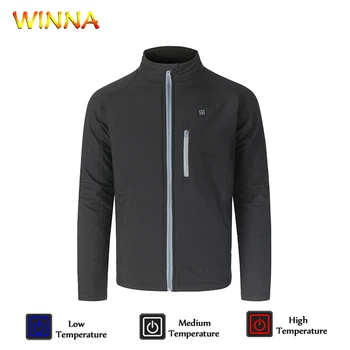 

Winter Warm Electric Heating Jackets Waterproof Thermal Heated Hunting Jackets with Power Bank Outdoor Sport Hiking Riding Coats